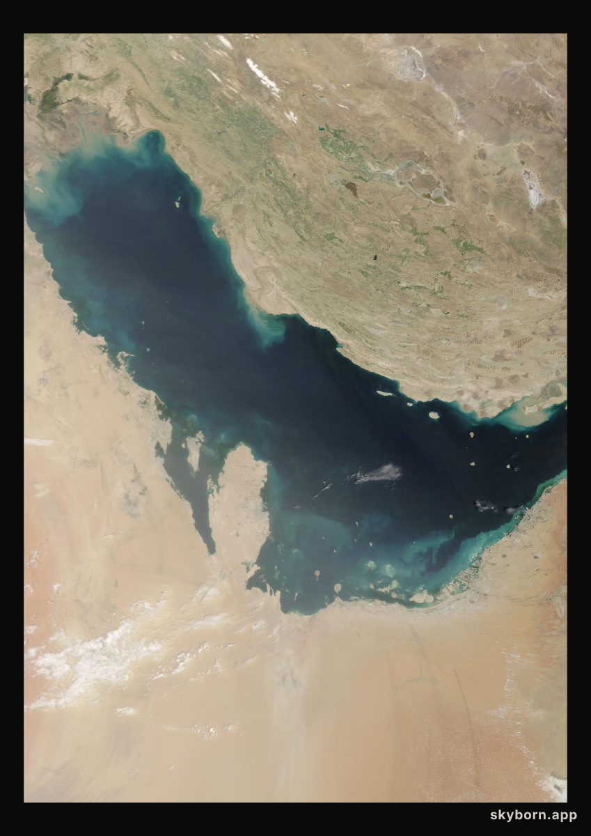 The Earth on 7 April 2026 · Persian Gulf
