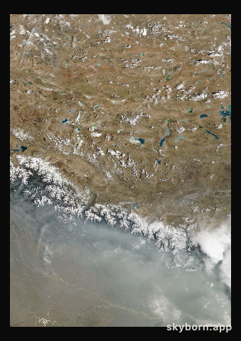 The Earth on 25 April 2026 · Himalaya and Tibet