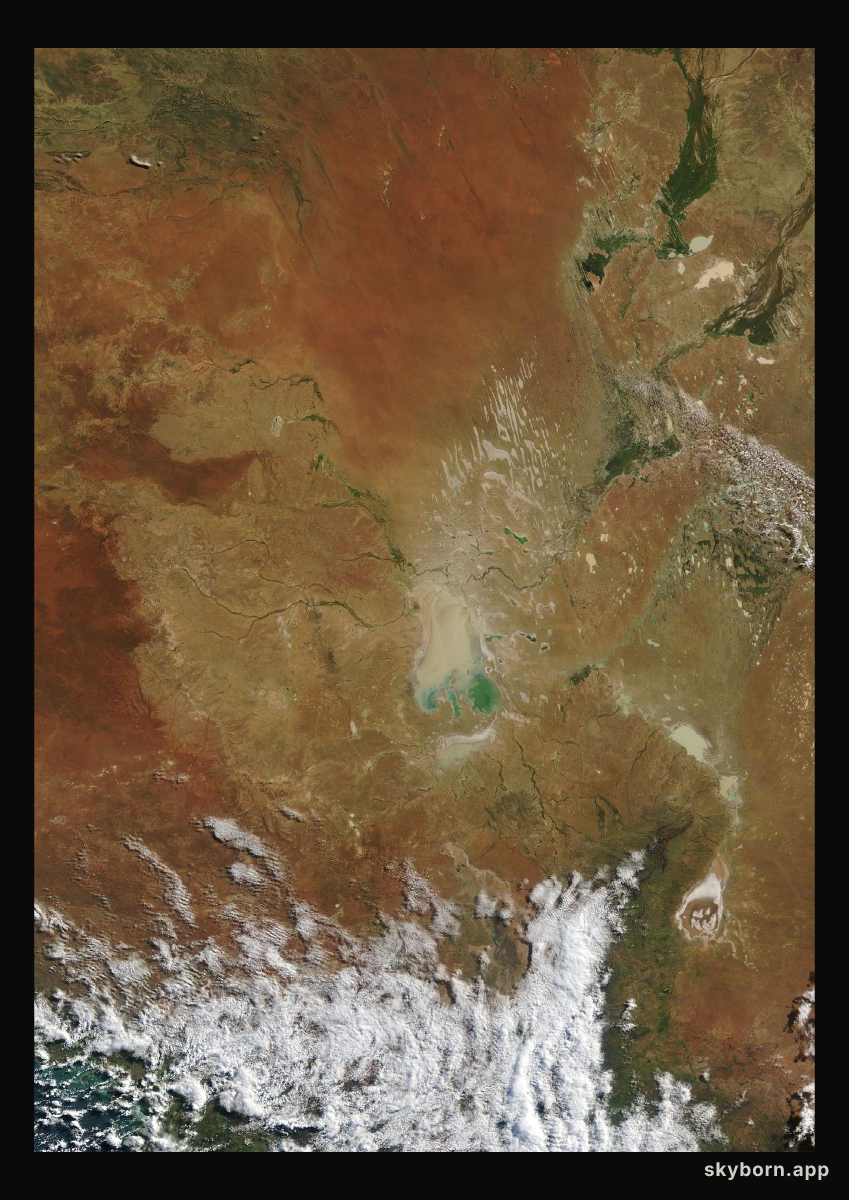The Earth on 2 June 2026 · Lake Eyre, Australia