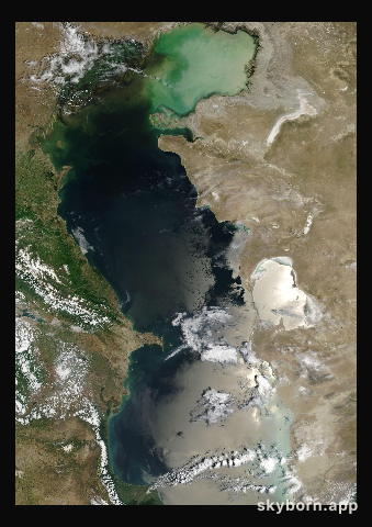 The Earth on 10 June 2026 · Caspian Sea