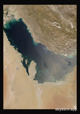 The Earth on 22 June 2026 · Persian Gulf