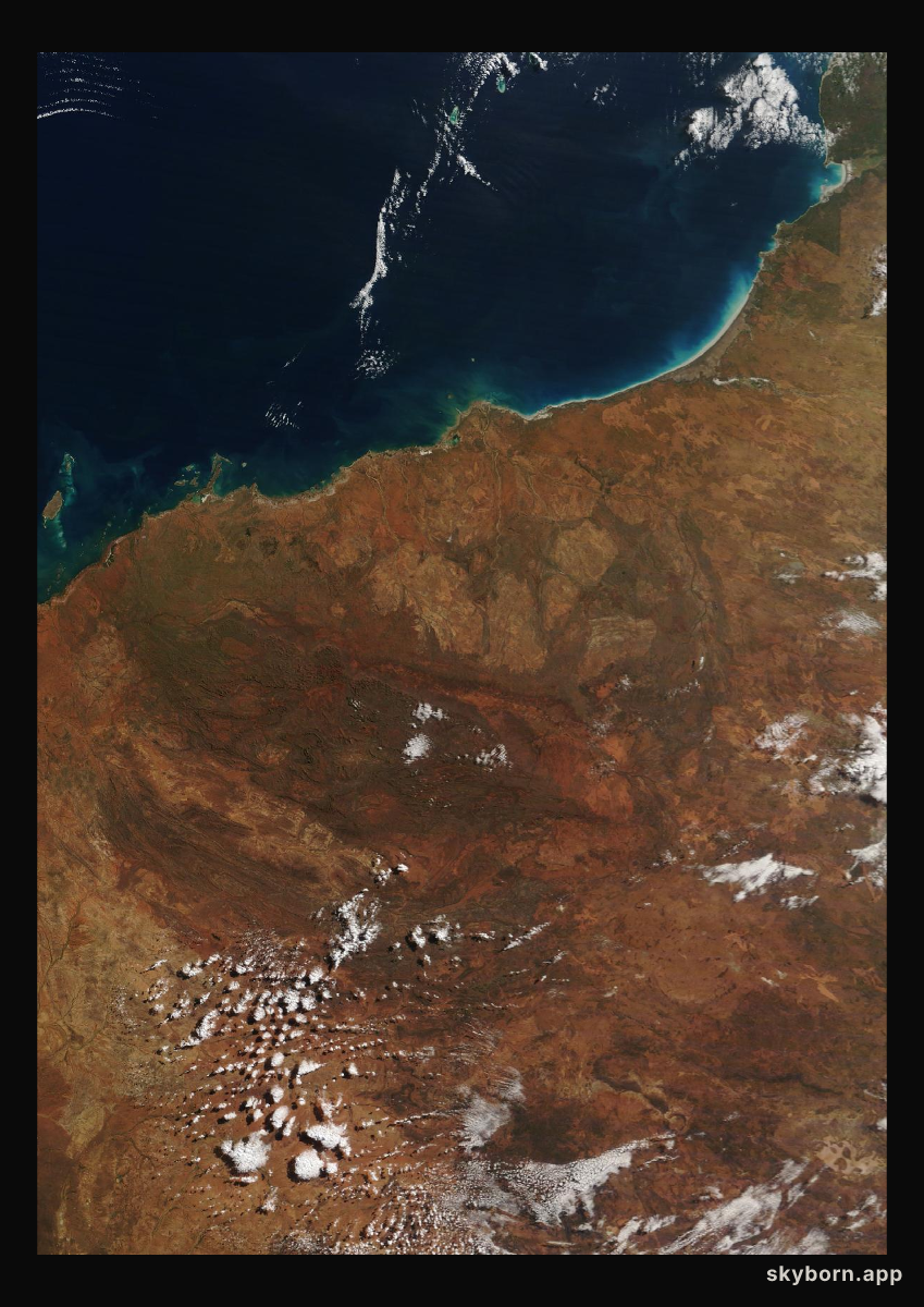 The Earth on 7 July 2026 · Pilbara, Western Australia