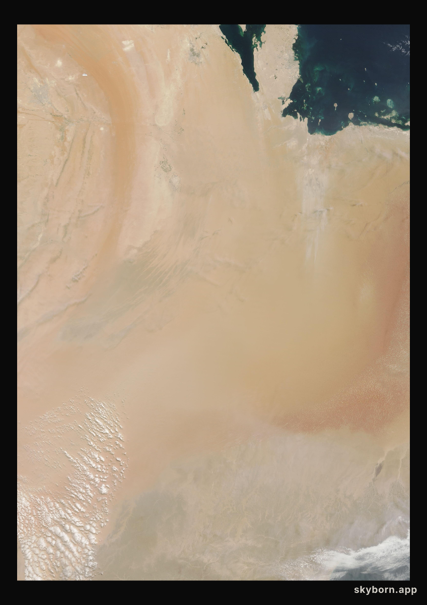 The Earth on 9 July 2026 · Empty Quarter, Arabia