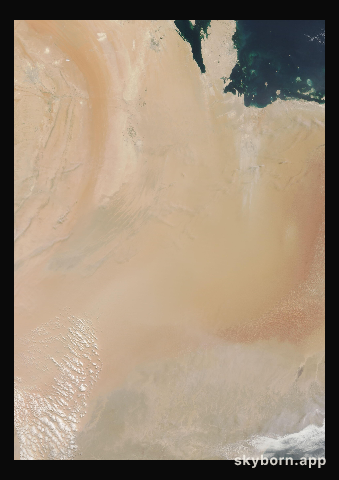 The Earth on 9 July 2026 · Empty Quarter, Arabia