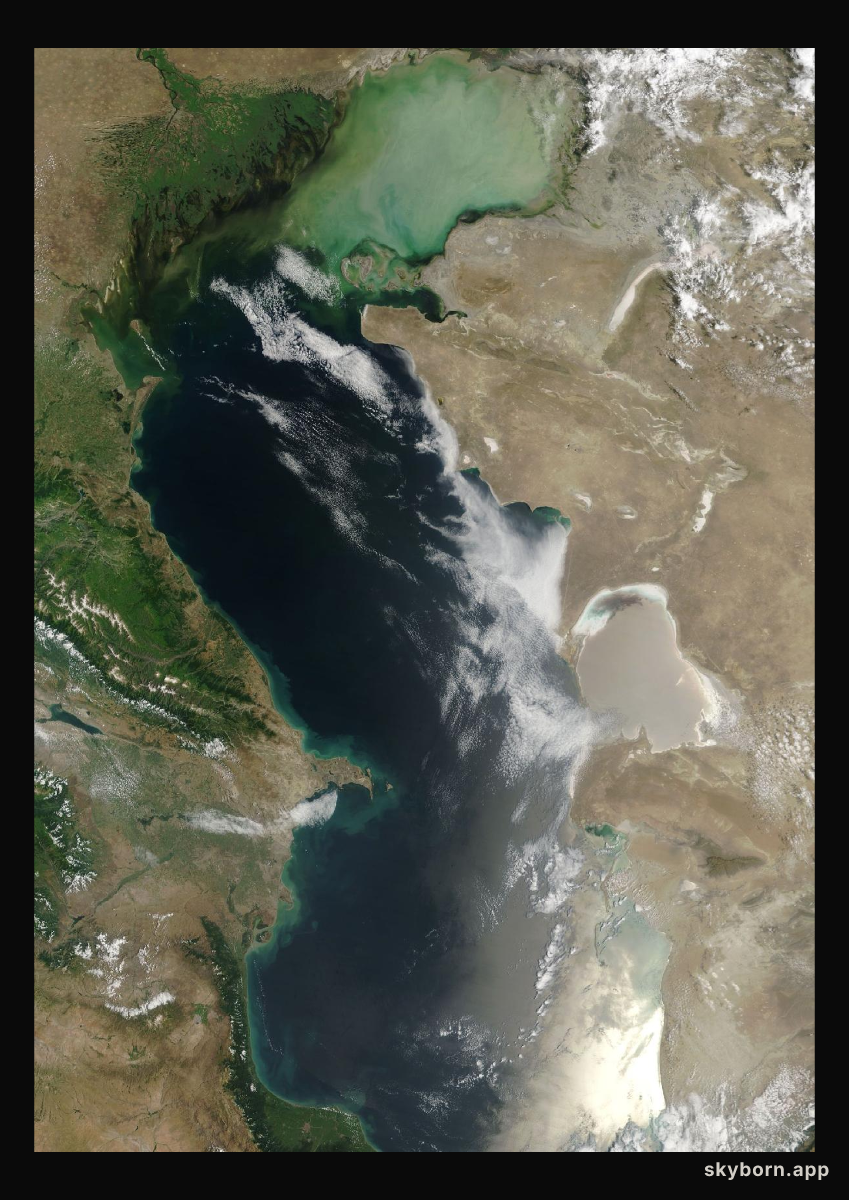 The Earth on 10 July 2026 · Caspian Sea