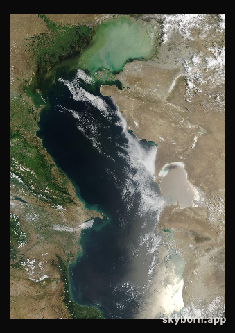 The Earth on 10 July 2026 · Caspian Sea