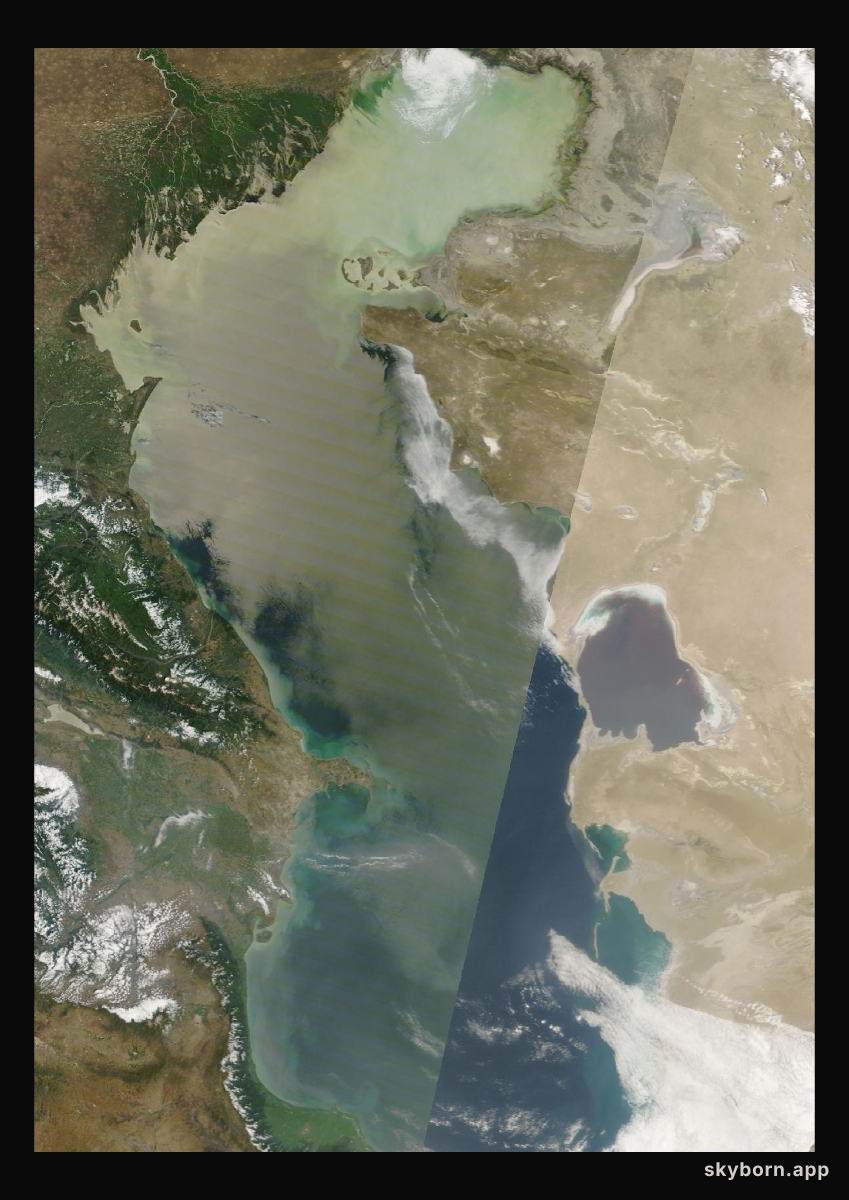 The Earth on 11 July 2026 · Caspian Sea