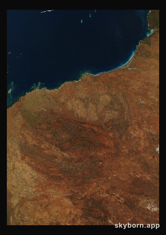 The Earth on 14 July 2026 · Pilbara, Western Australia