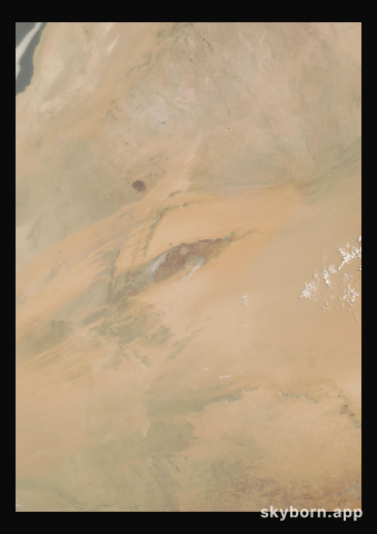The Earth on 15 July 2026 · Eye of the Sahara, Mauritania