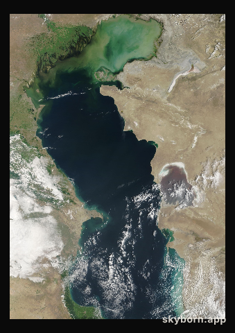 The Earth on 17 July 2026 · Caspian Sea