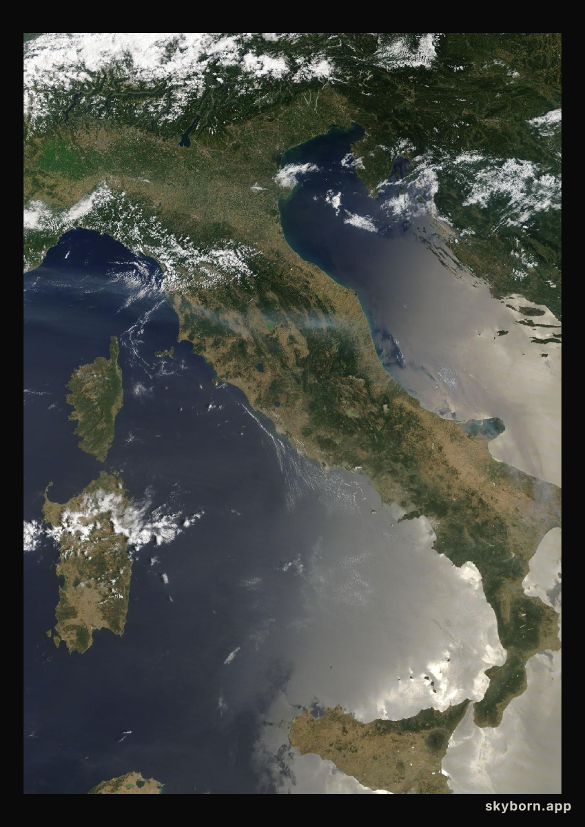 The Earth on 19 July 2026 · Italy and the Adriatic