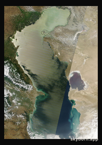 The Earth on 21 July 2026 · Caspian Sea