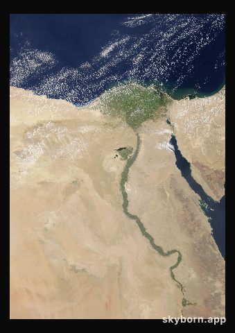 The Earth on 26 July 2026 · Nile Delta and Sinai