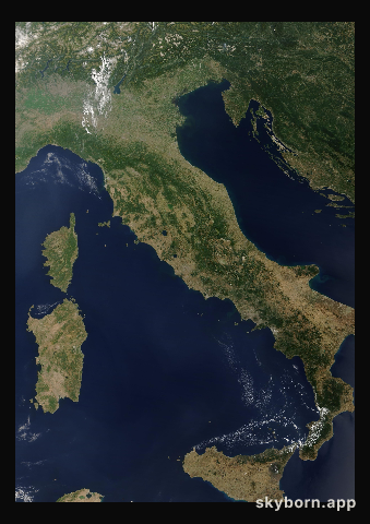 The Earth on 31 July 2026 · Italy and the Adriatic