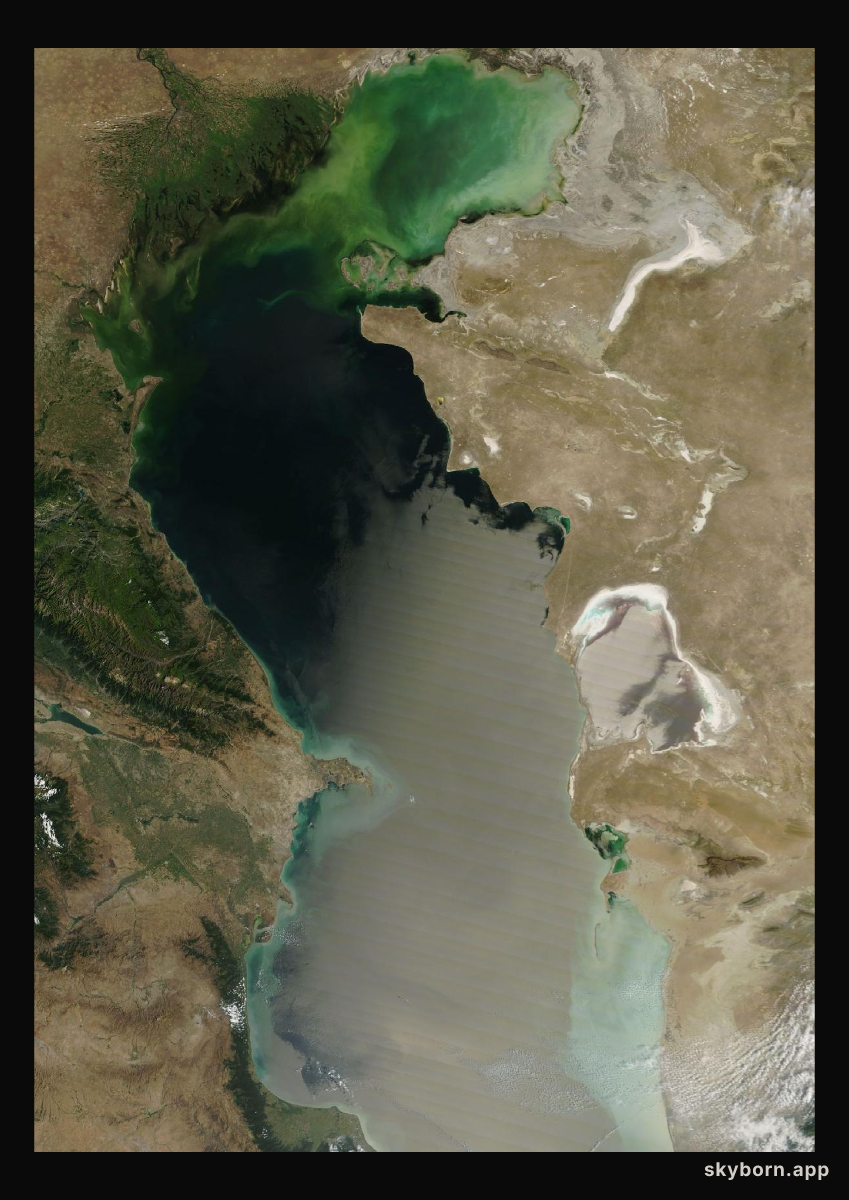 The Earth on 22 August 2026 · Caspian Sea