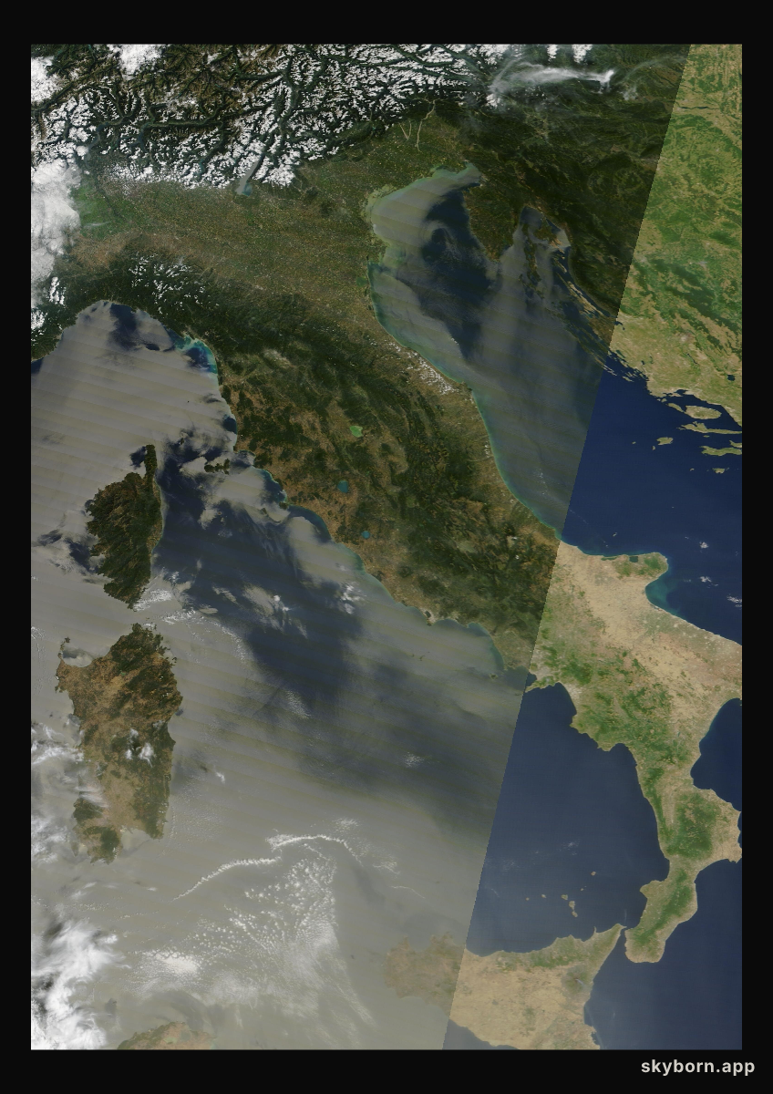 The Earth on 24 August 2026 · Italy and the Adriatic