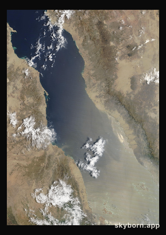 The Earth on 25 August 2026 · Red Sea