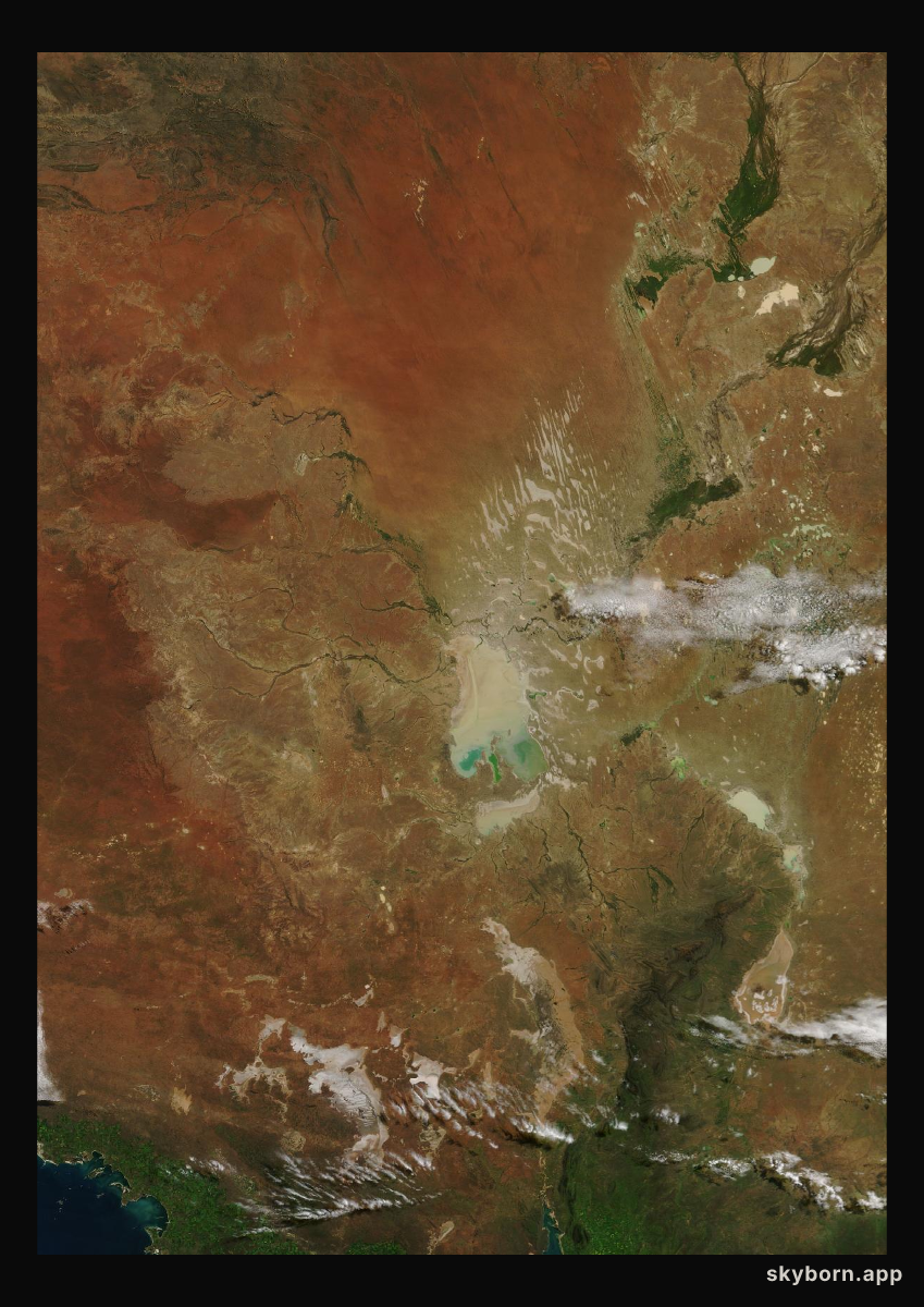 The Earth on 29 August 2026 · Lake Eyre, Australia