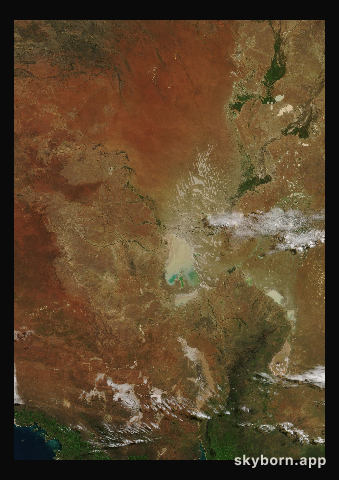 The Earth on 29 August 2026 · Lake Eyre, Australia