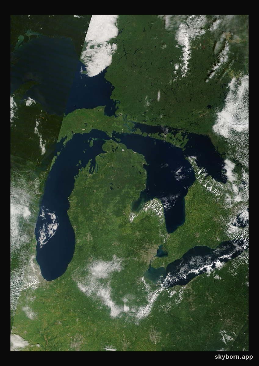 The Earth on 6 September 2026 · Great Lakes