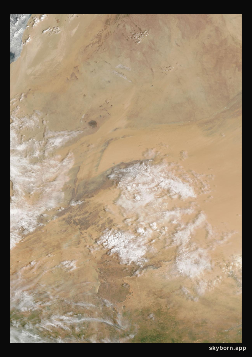 The Earth on 9 September 2026 · Eye of the Sahara, Mauritania