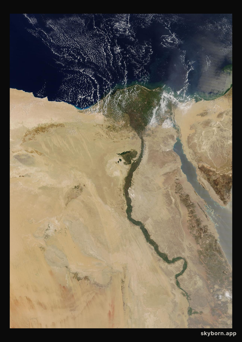 The Earth on 10 September 2026 · Nile Delta and Sinai