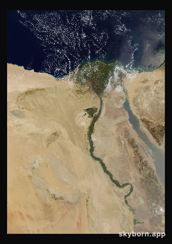 The Earth on 10 September 2026 · Nile Delta and Sinai