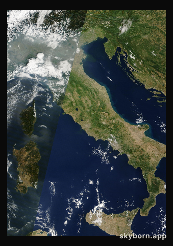 The Earth on 16 September 2026 · Italy and the Adriatic