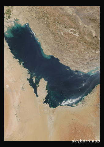 The Earth on 25 September 2026 · Persian Gulf