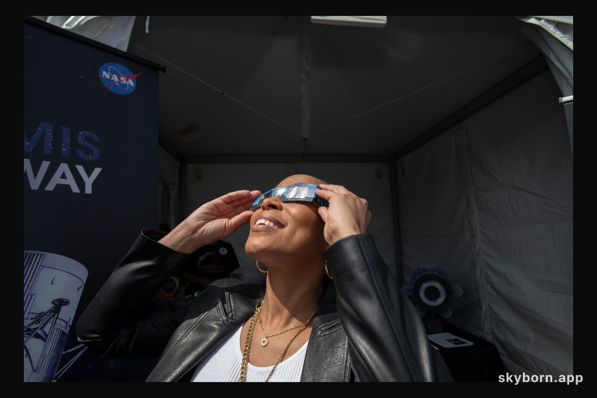 Representative Shontel Brown Views the Eclipse