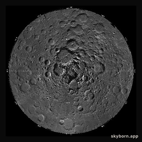 North Pole Region of the Moon as Seen by Clementine