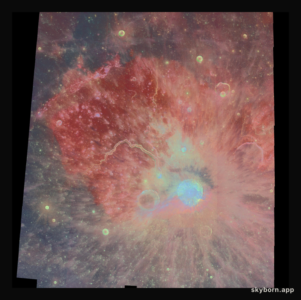 Multispectral Mosaic of the Aristarchus Crater and Plateau