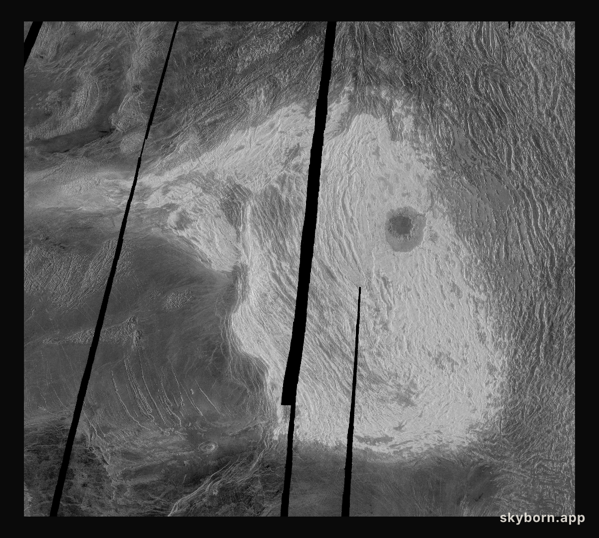Venus - Maxwell Montes and Cleopatra Crater