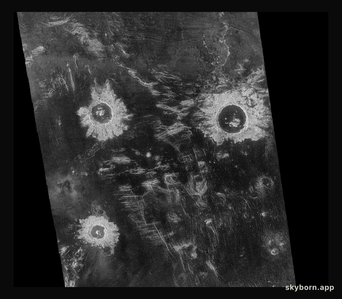 Venus - Lavinia Region Impact Craters
