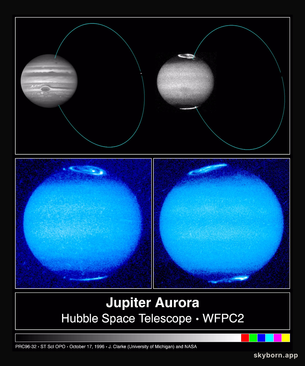Hubble Images Reveal Jupiter Auroras