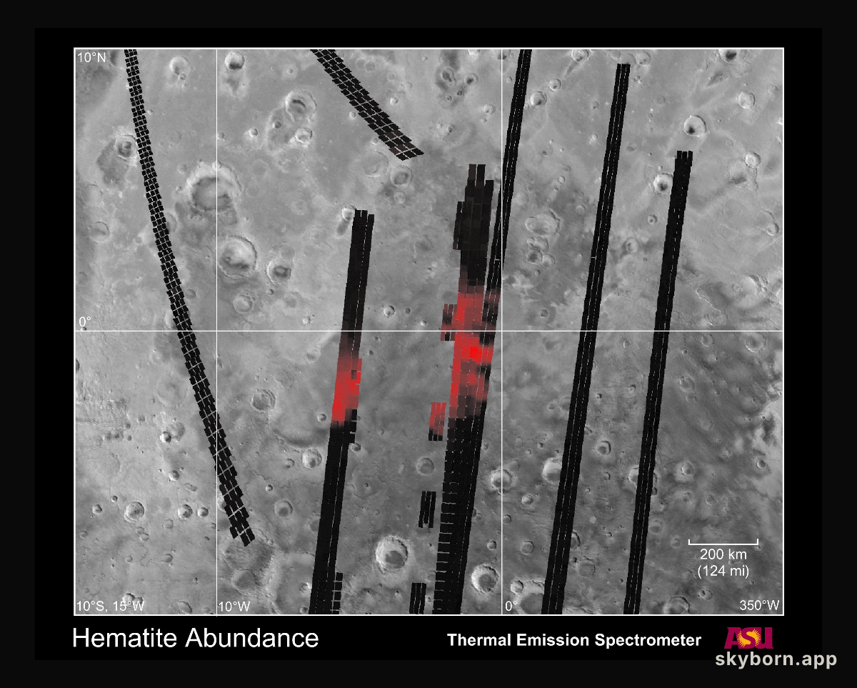 Hematite Abundance on Martian Surface