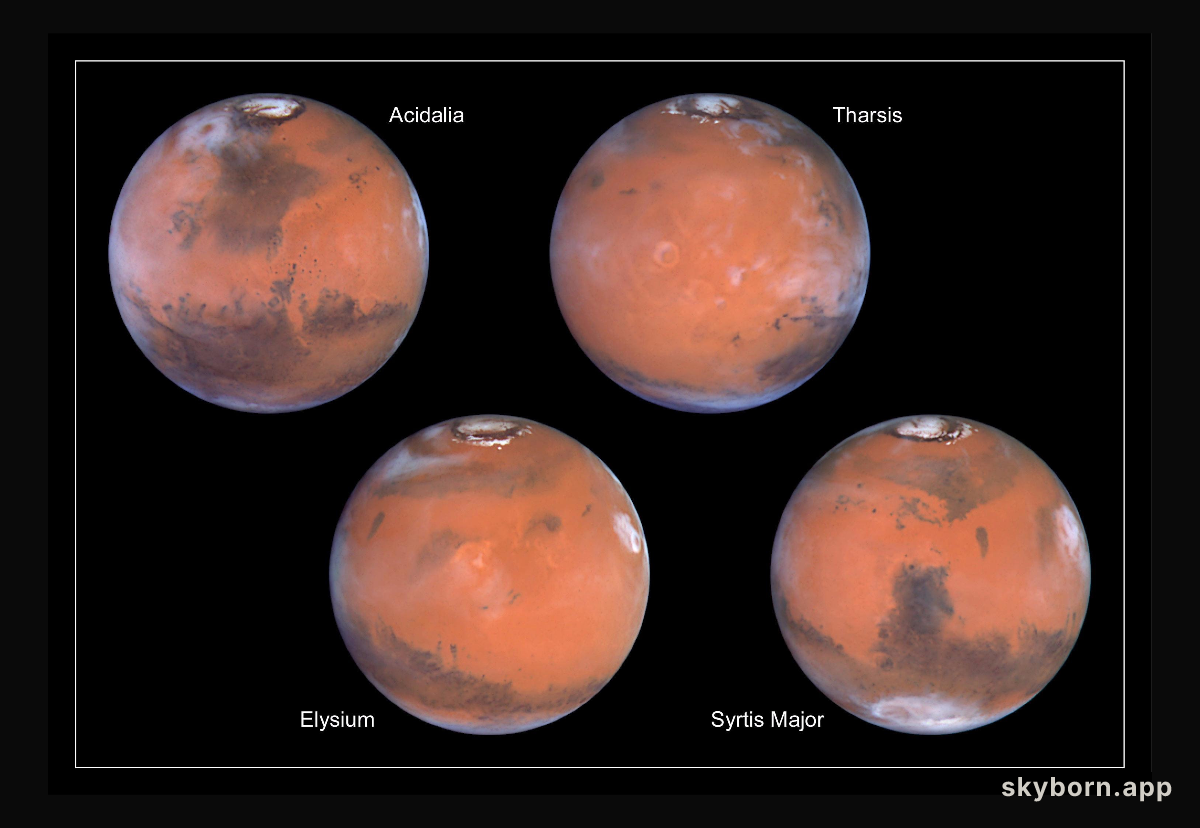 A Closer Hubble Encounter With Mars - 4 Views
