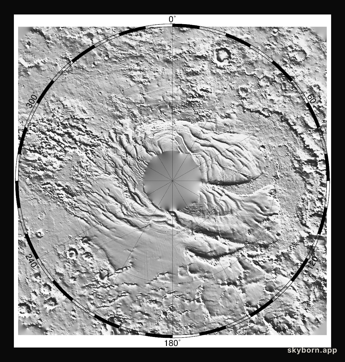 South Polar Topography MOLA