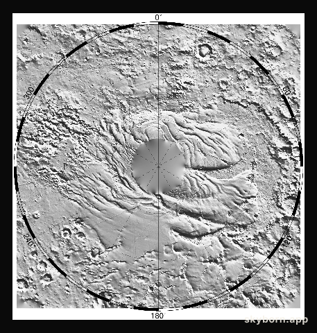 South Polar Topography MOLA