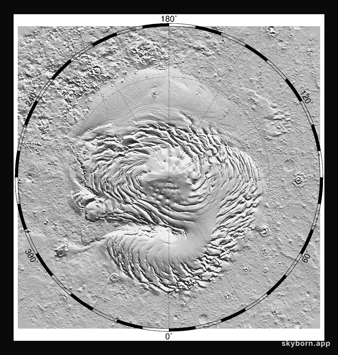 North Polar Topography MOLA