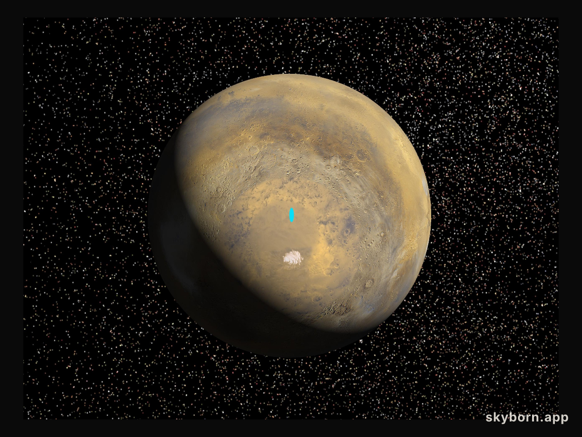 Proposed Mars Polar Lander Landing Site Global Perspective