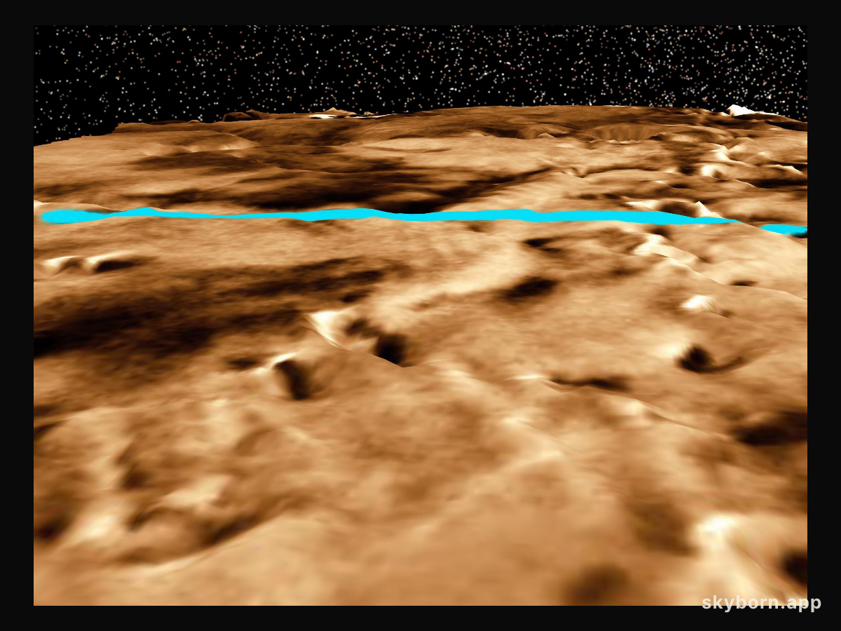 Proposed Mars Polar Lander Landing Site Perspective View 2