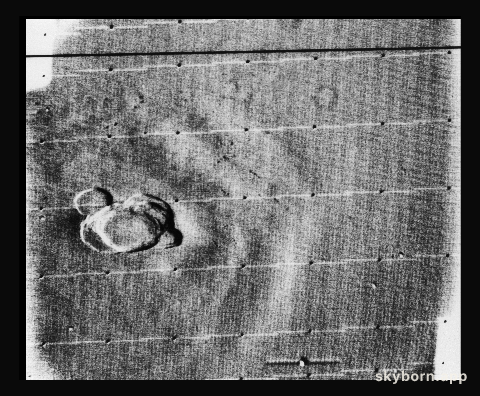 Mariner 9 views Olympus Mons standing above the Martian Dust Storm