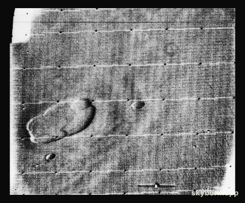 Mariner 9 views Ascraeus Lacus above the Martian Dust Storm