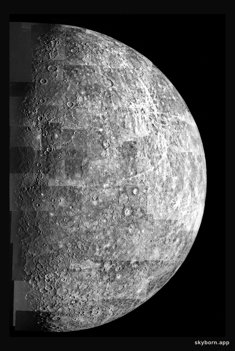 Photomosaic of Mercury - Outbound View