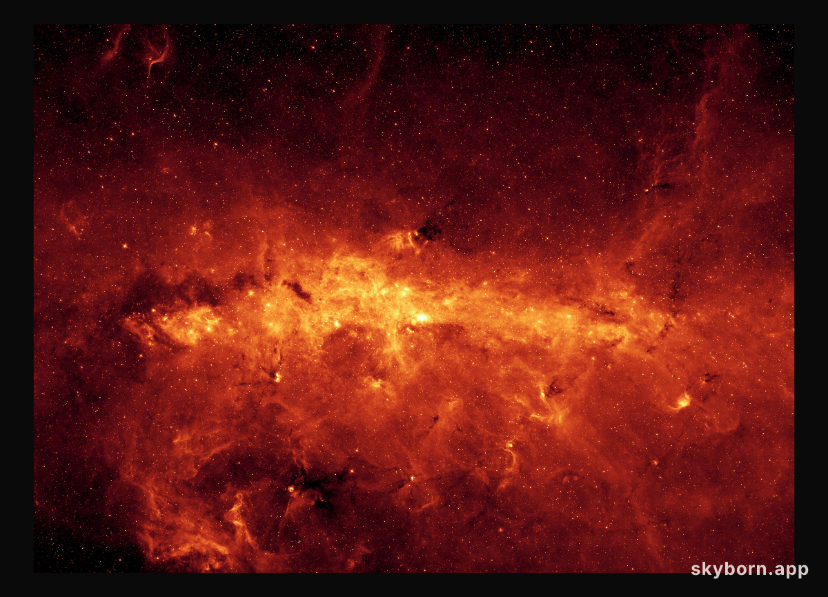 The Milky Way Center Aglow with Dust