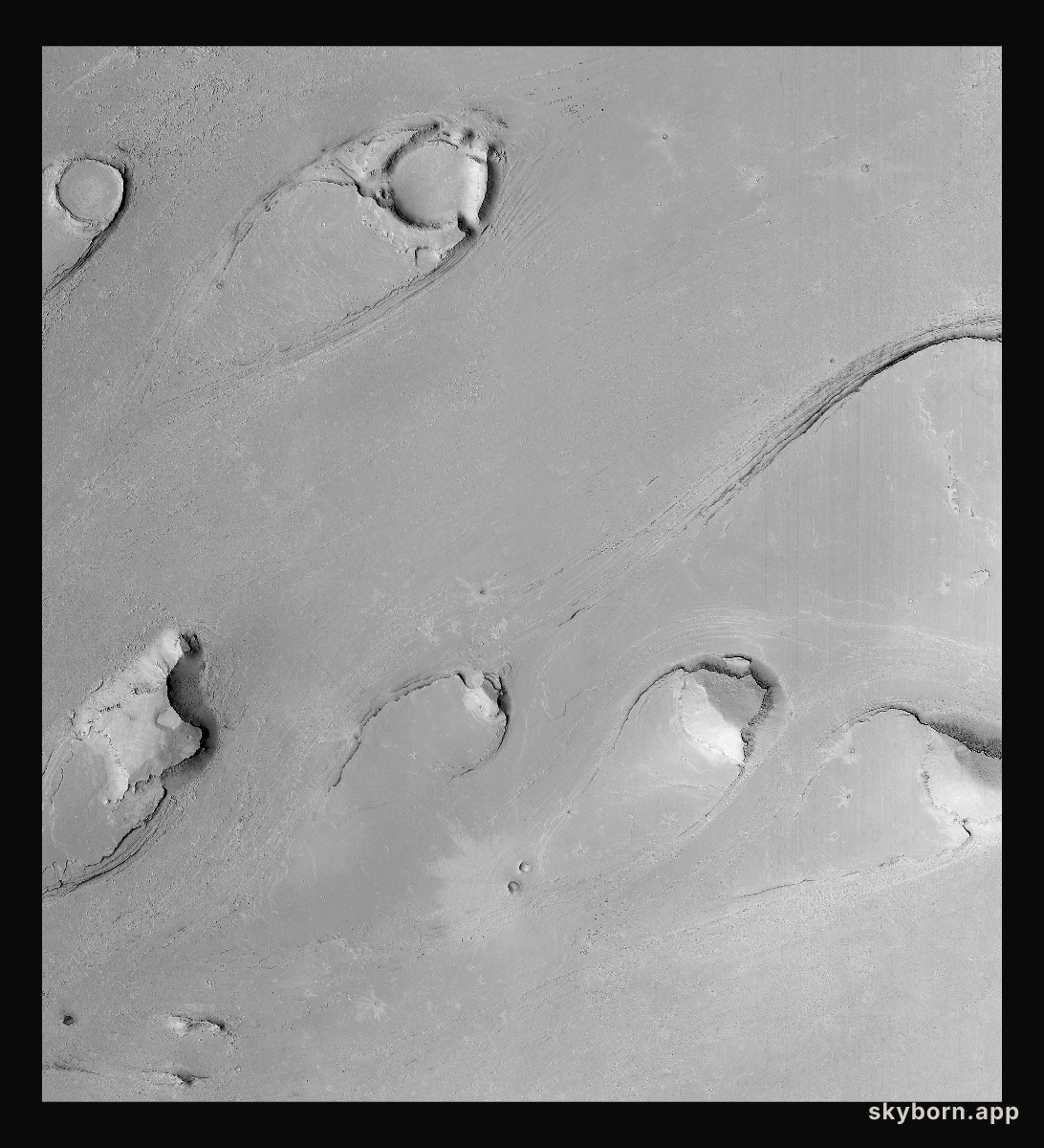 Athabasca Vallis Streamlined Islands
