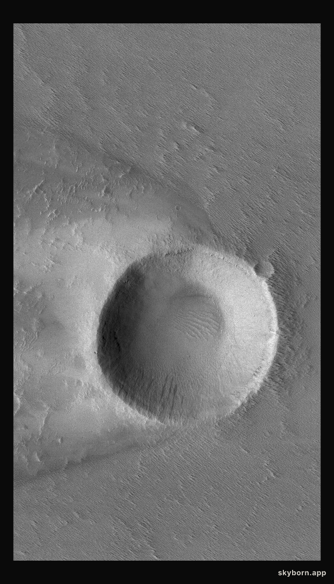 Crater in Daedalia