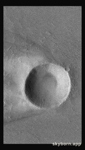 Crater in Daedalia
