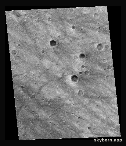 Rover Tracks Seen from Orbit